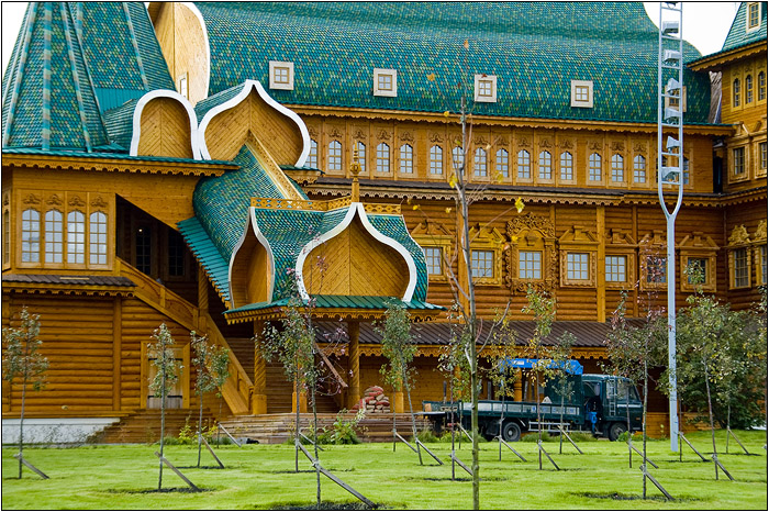 Строительство дворца в Коломенском