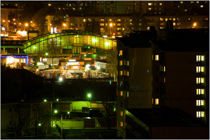 Вид из строящегося микрорайона Красная горка на станцию Люберцы Город Люберцы. Московская область. 